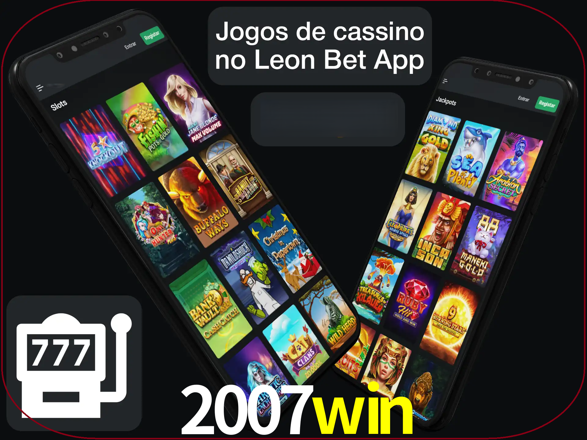 Escolha quais jogos de cassino jogar no app.