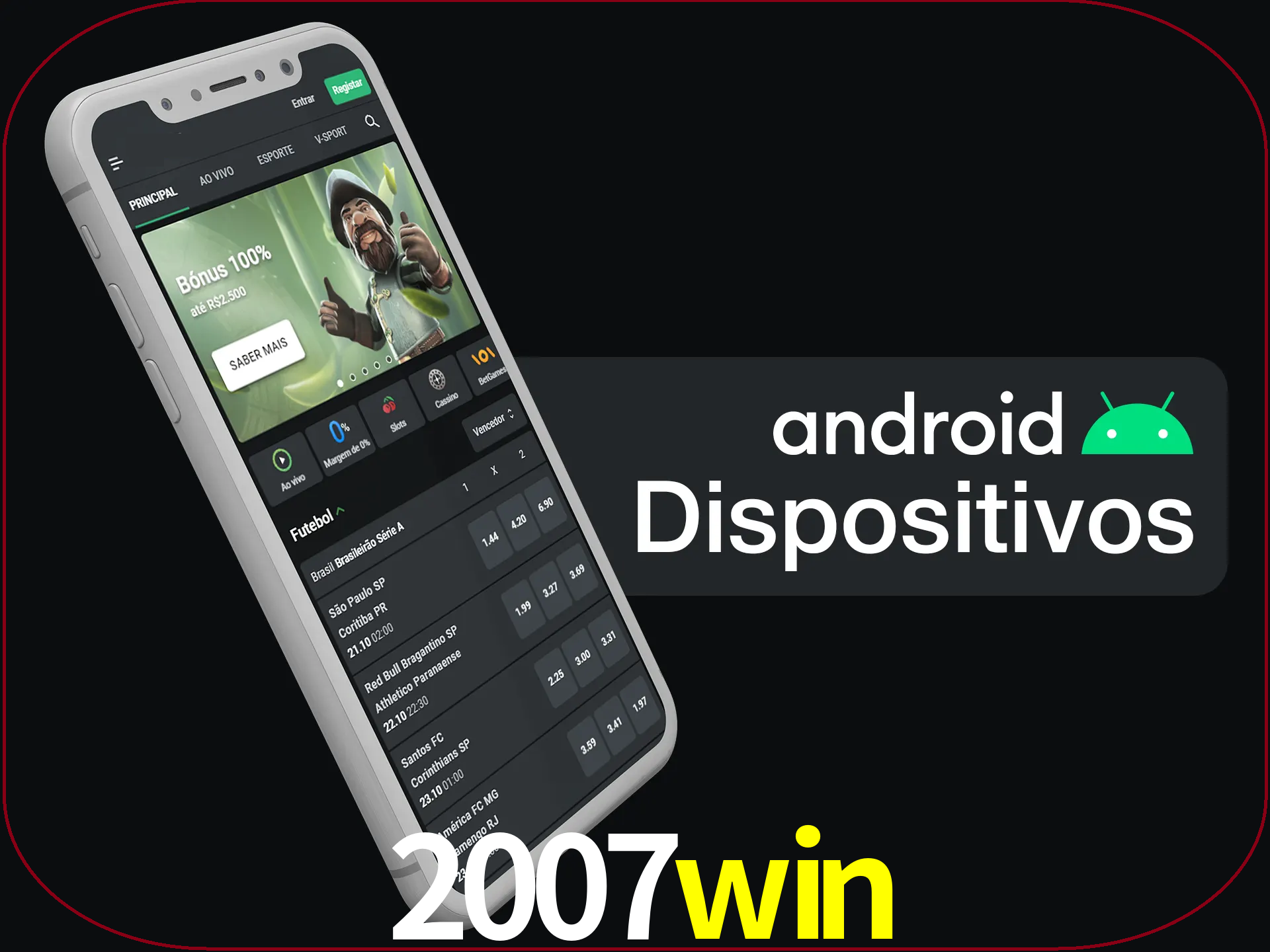 O aplicativo suporta a maioria de todos os dispositivos Android.