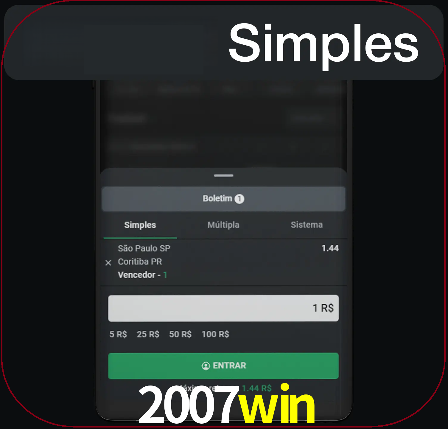Ganhe seu dinheiro certo com uma única aposta.