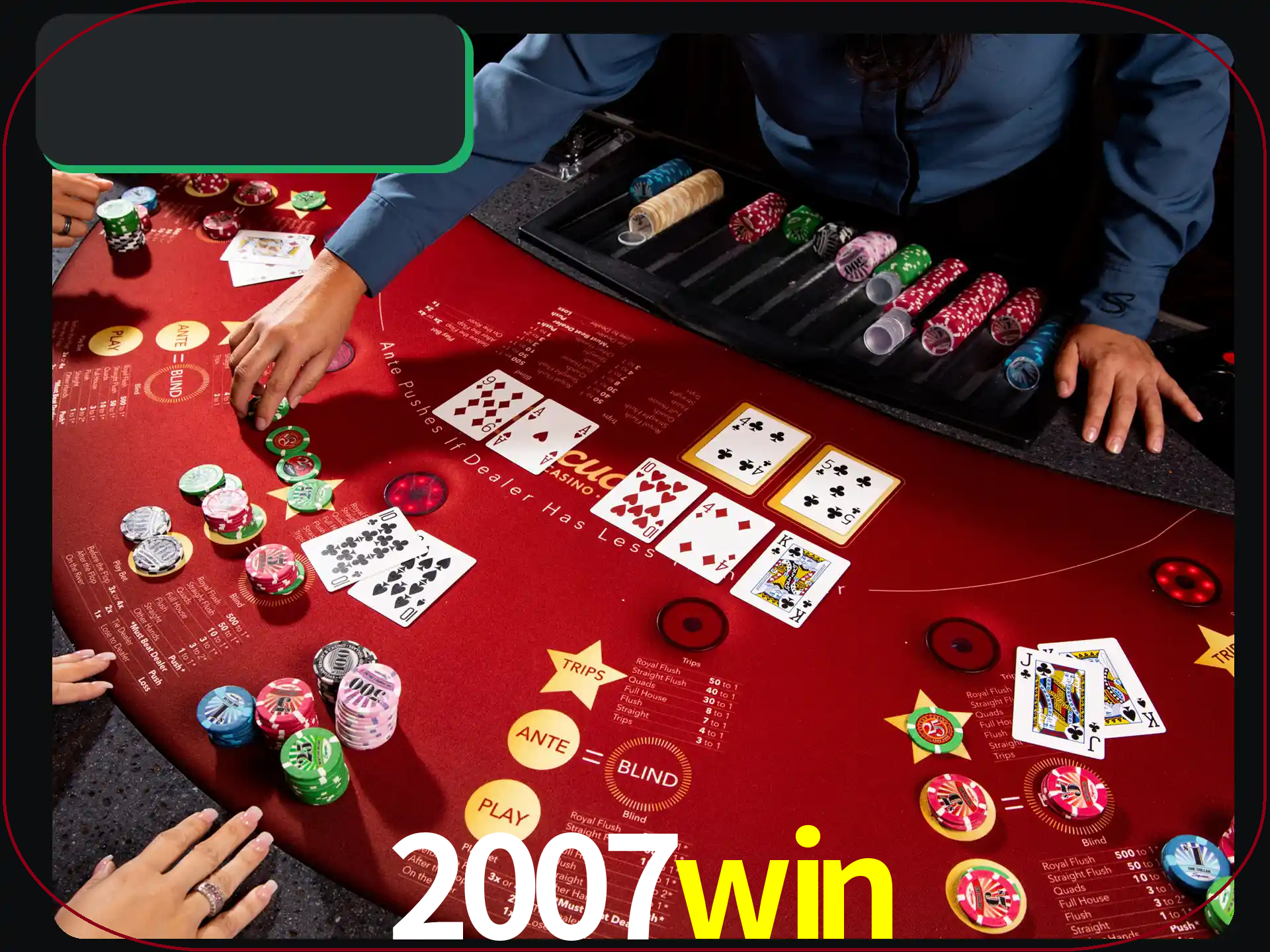 Jogue pôquer com pessoas reais em uma mesa.