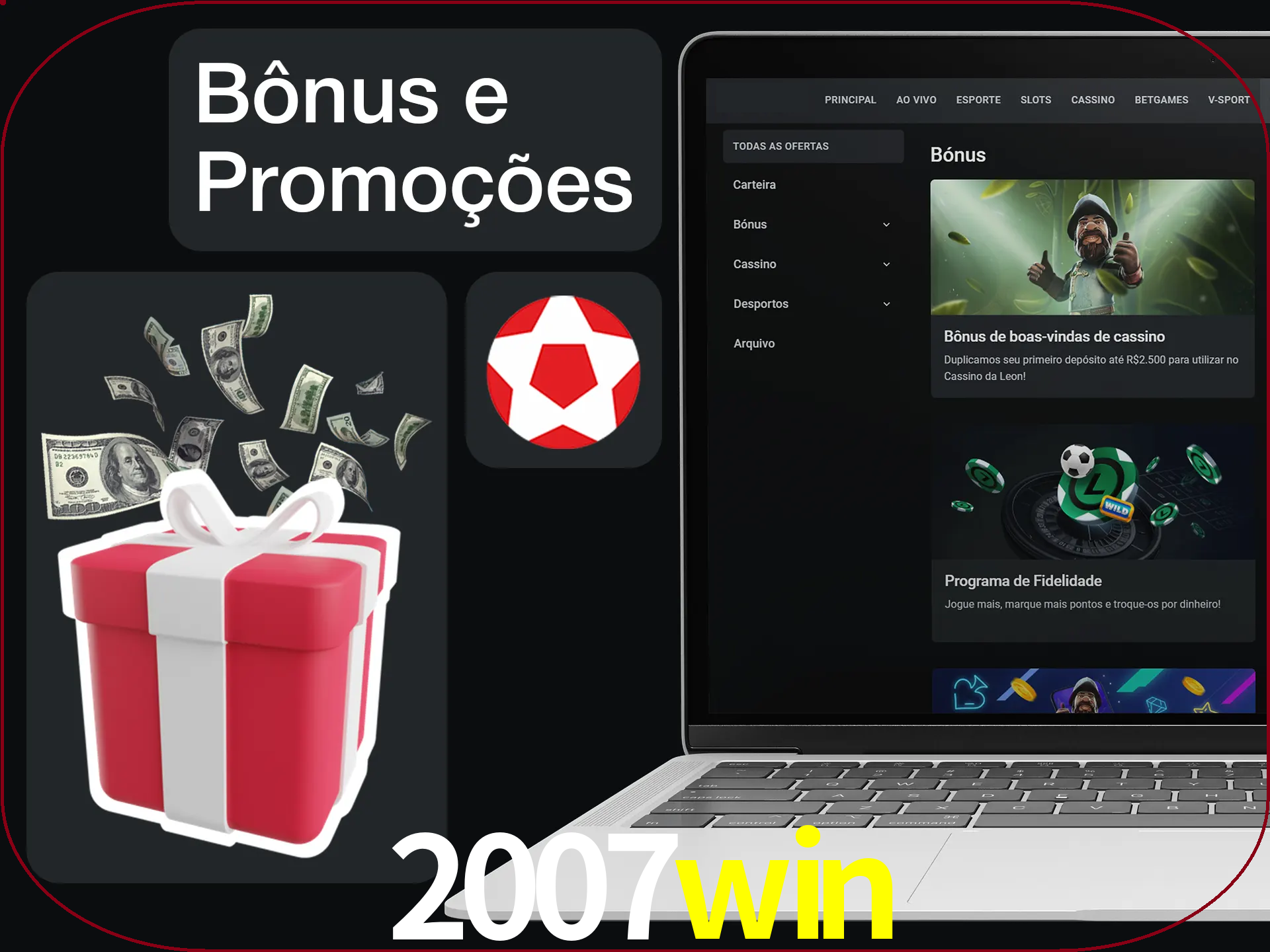 Verifique se há novos bônus e promoções.