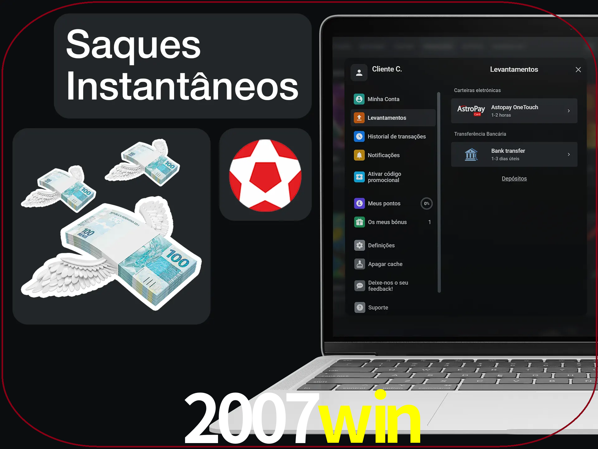 Retirar dinheiro sem nenhum problema.