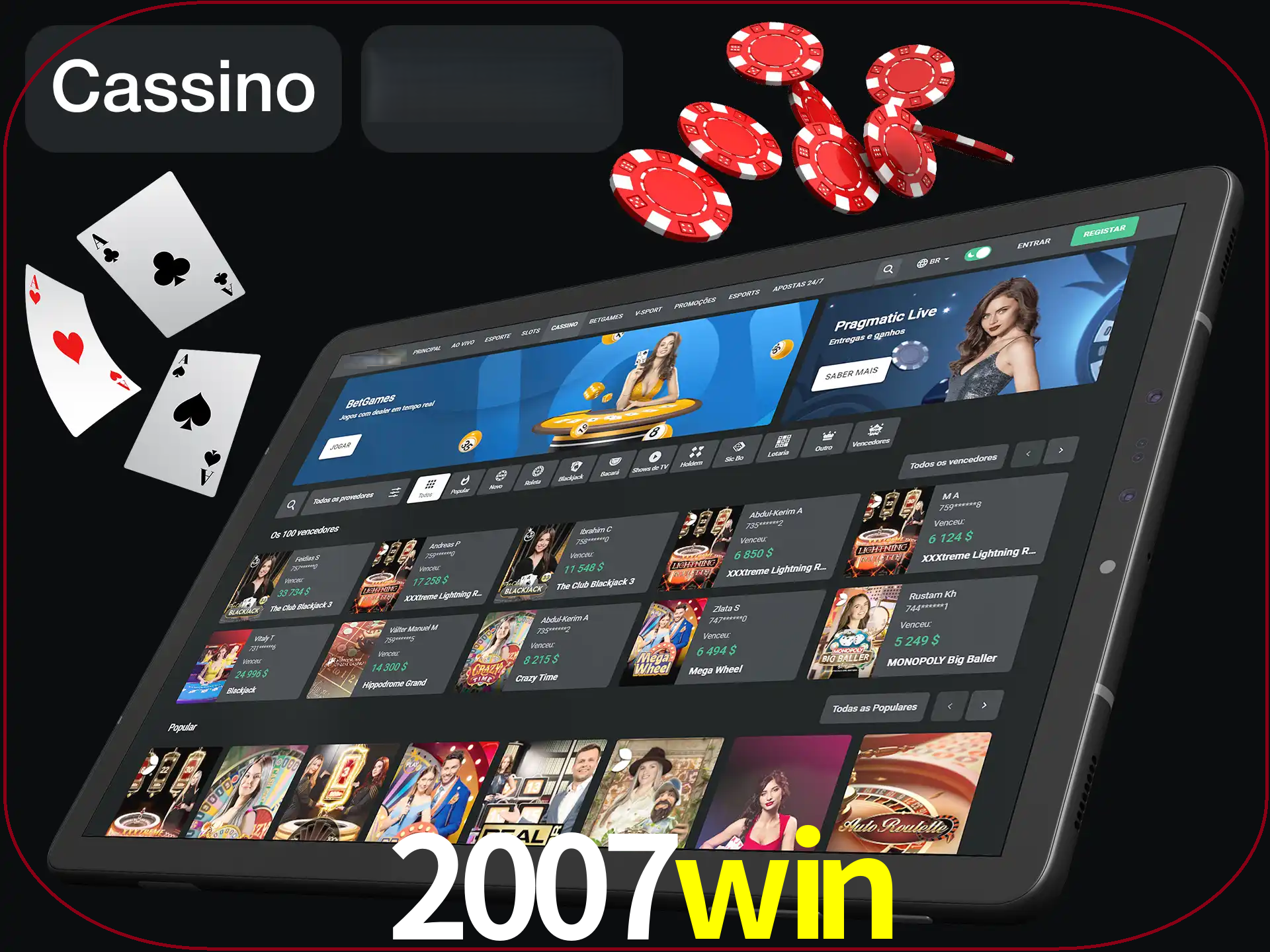 Jogue vários jogos de cassino em nosso cassino.