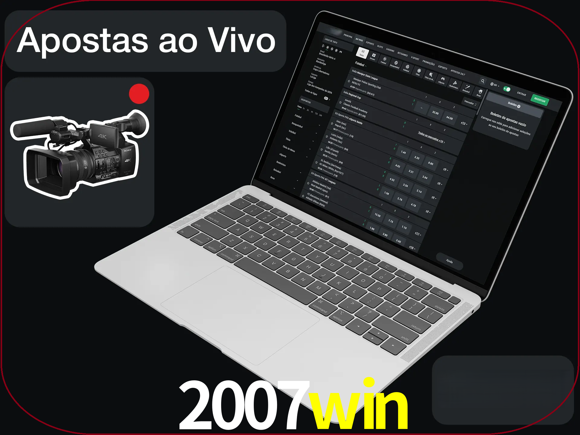 Aposte em formato ao vivo em nosso site.