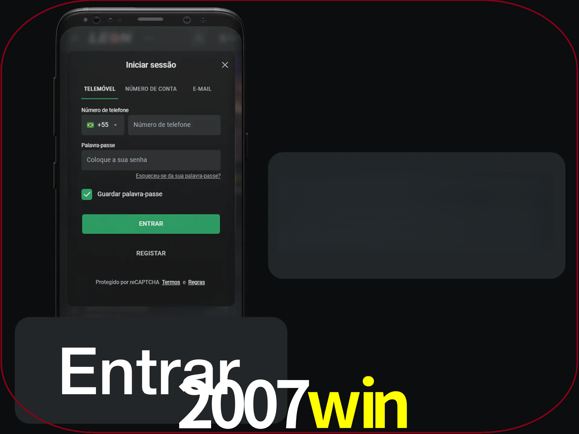 Faça o login para começar a apostar e jogar no cassino.